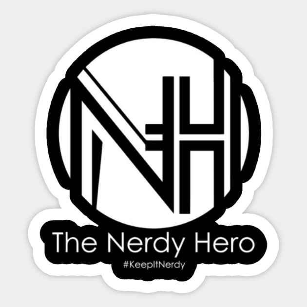Nerdy Hero Logo (White) Sticker by NerdyHero